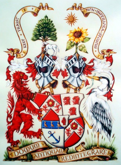 Arms of Sir John Alastair Trant Kidd Buchan-Hepburn of Smeaton-Hepburn, 7th Baronet 1931–2022