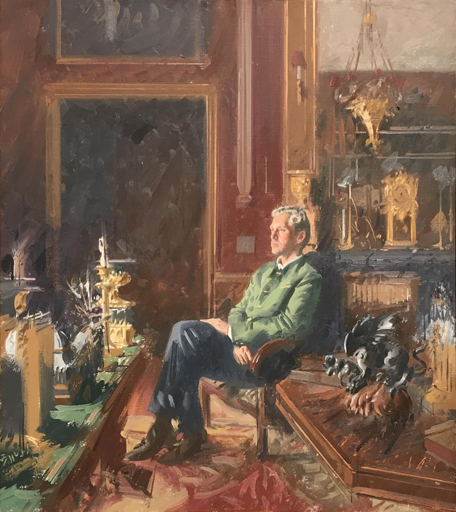 Portrait of Count Alexis Limburg-Stirum at Walzin by Andrew Festing